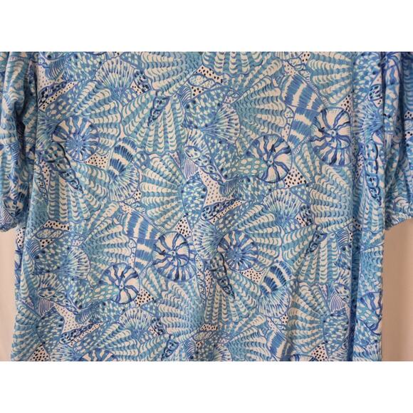 Lilly Pulitzer Womens Sea Shells Amaifi Blue Easley Shift Dress XL - Picture 4 of 9